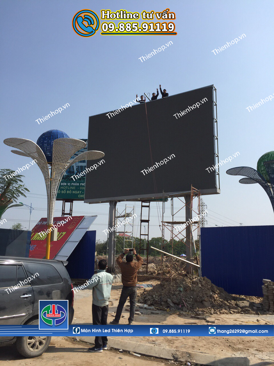 Thi công màn hình LED P6 ngoài trời