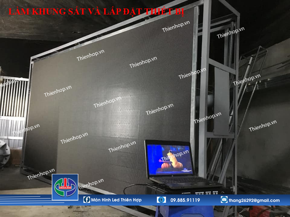 LẮP ĐẶT MÀN HÌNH LED P5 NGOÀI TRỜI