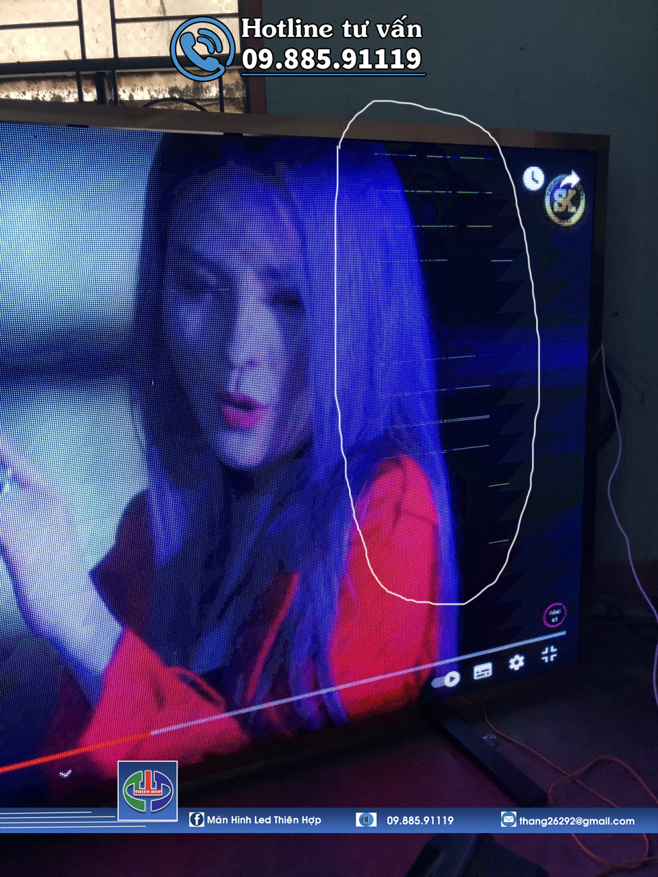 LỖI MÀN HÌNH BỊ SỌC NGANG MỜ TRÊN MÀN HÌNH LED