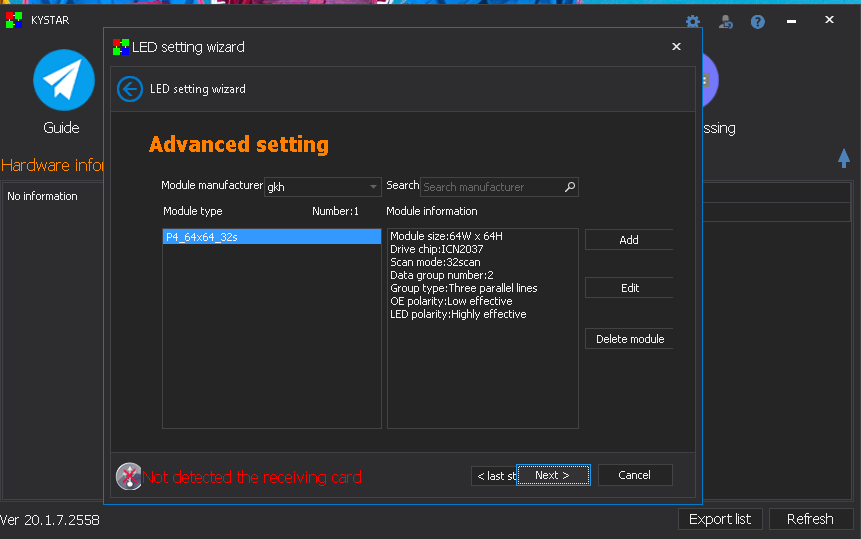 Kystar Control System 4
