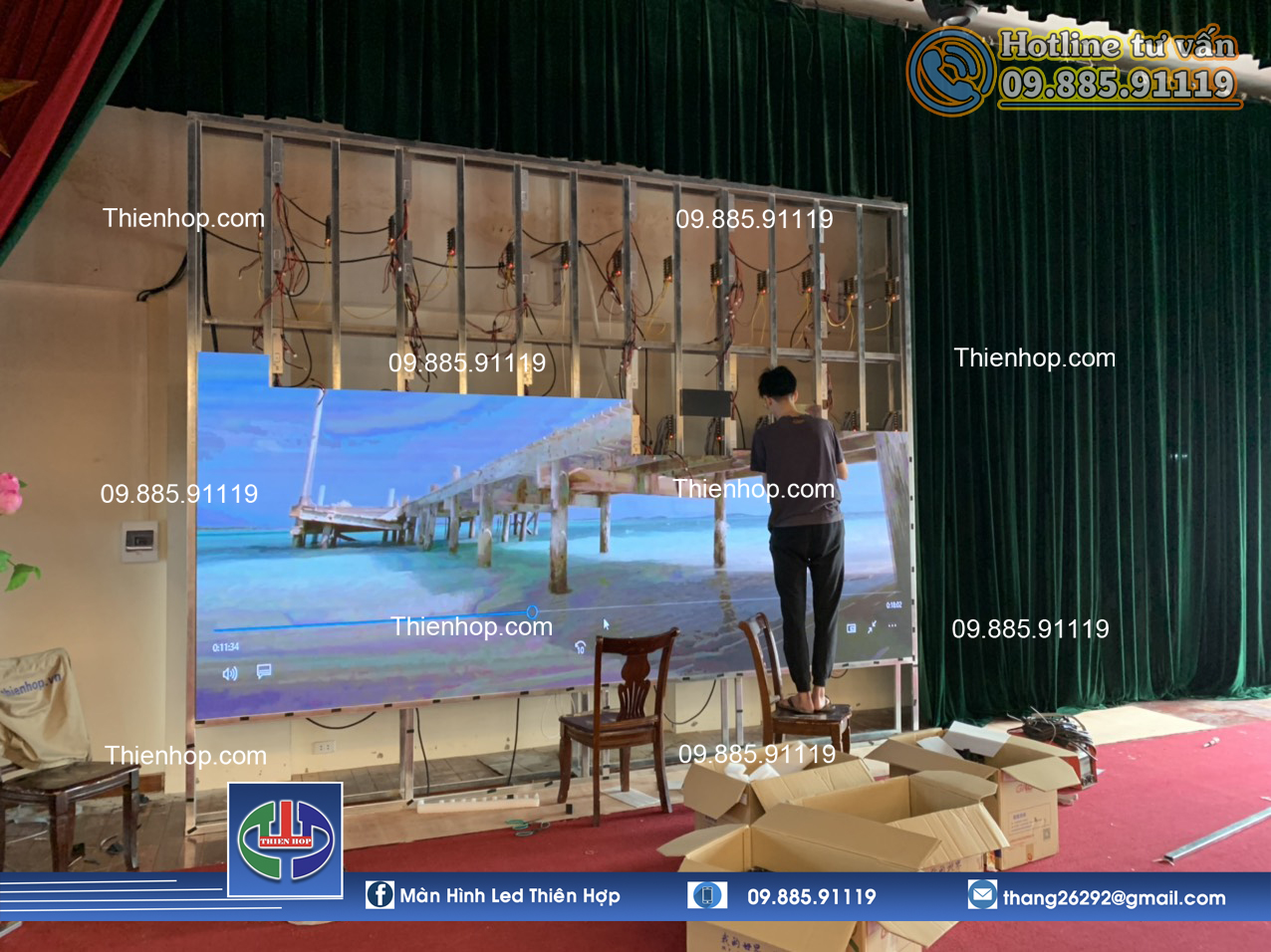 MÀN HÌNH LED P2 TRONG NHÀ