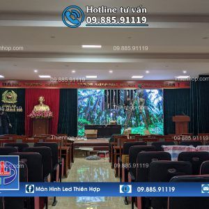 THI CONG LAP DAT MAN HINH LED P2.5 TAI CONG AN QUAN HOANG MAI