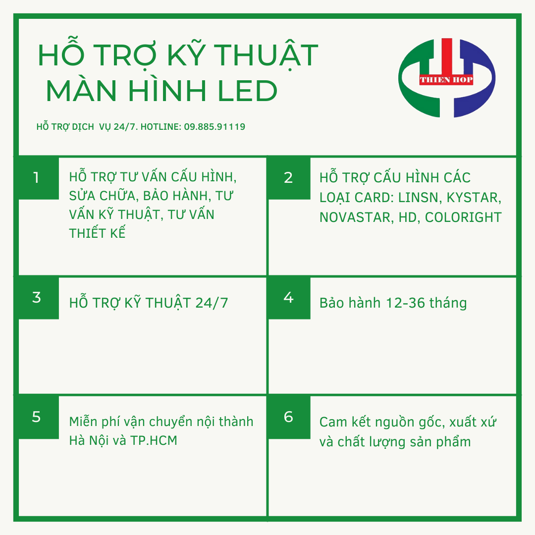 Hỗ trợ kỹ thuật màn hình LED